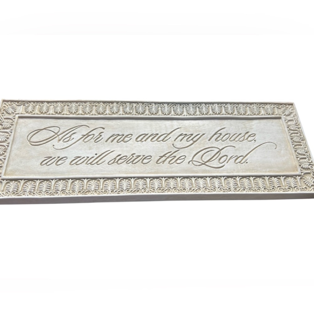 Heavy resin As for me and my house. we will serve the Lord wall plaque.